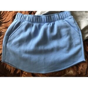 Wild Fable Short Skirt SzL Fleecy Wide Elastic Waist Curved Hem Pocket NWT Cute